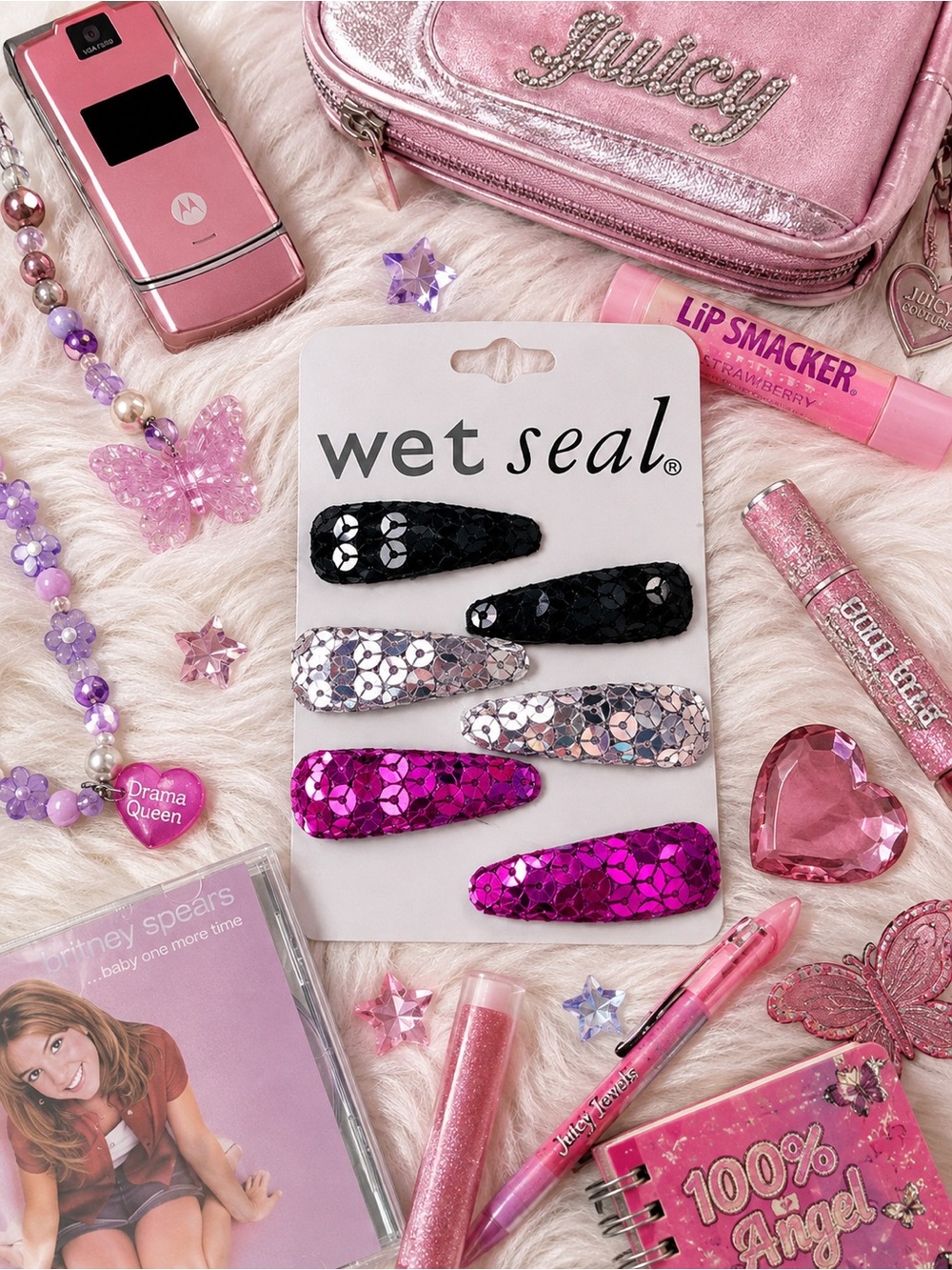 WET SEAL SEQUIN HAIR CLIPS